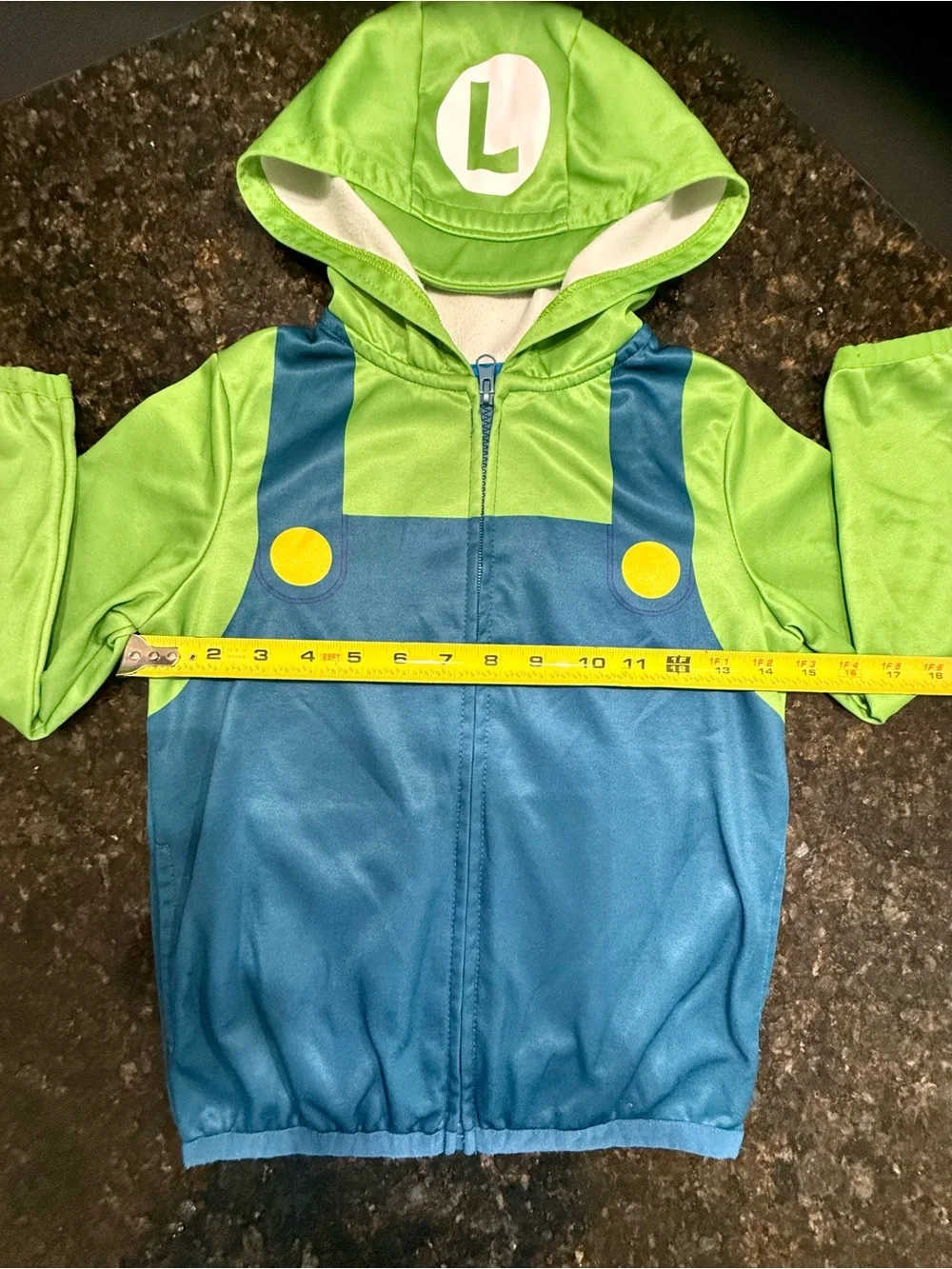 jumping beans Green and Blue Hooded Superhero Costume Jacket